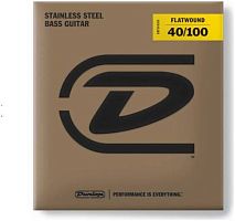 DUNLOP DBFS40100 Flatwound Stainless Steel Long Scale Scale Струны для бас-гитары