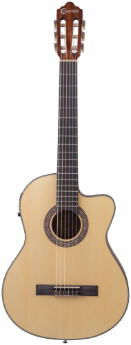 CRAFTER HC-100CE электроакустическая классич гитара, верхн. дека ель, корпус красное дерево, цв. н