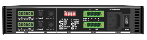 Audiocenter Artist T4.4V компактный 4-канальный усилитель класса D 4x100Вт/8Ом 200Вт/4Ом 70V 2x400Вт, ширина 1/2 рэка, 218х44х314 мм, 3,4 кг фото 2