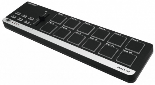 OMNITRONIC PAD-12 MIDI Controller Портативный USB-MIDI-контроллер. Клавиатура: чувствительные к ско