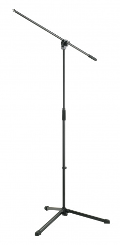K&M 25400-300-55 микрофонная стойка "журавль", высота 890-1600 мм, длина журавля 680 мм, цвет черный