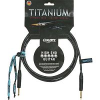 Klotz TI-0300PP TITANIUM инструментальный кабель моно джек/моно джек, 3 м., черный, разъемы Klotz
