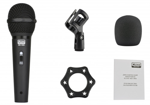 Xline MD-1800 Микрофон вокальный, кардиоидный, 45-15000Гц, в комплекте: держатель, ветрозащита, коль фото 4