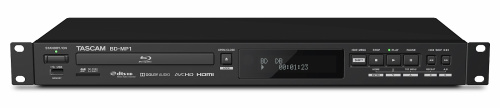 Tascam BD-MP1 мультимедиа плеер Blu-ray, DVD, CD, SD карт, USB, выходы: видео-аудио HDMI, аудио XLR, RCA и 7.1 на RCA, caoxial RCA