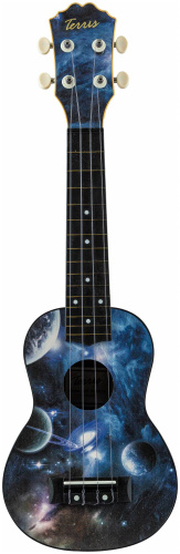 TERRIS PLUS 70 SPACE укулеле сопрано, рисунок космос, пластик