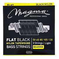 Magma Strings BE405NB Струны для 5-струнной бас-гитары Low B 50-130, Серия: Nylon Black Tapewound, Калибр: 50-65-85-105-130, Обмотка: плоская, обёрнут