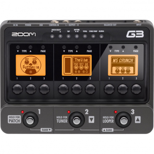 Zoom G3 педаль эффектов с встроенным эмулятором кабинета/БП в комплекте фото 2
