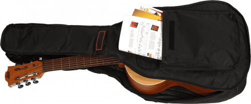 Tobago HTO GB20C чехол для классической гитары 4/4 с двумя наплечными ремнями, передним карманом и подкладом, цвет черный фото 4