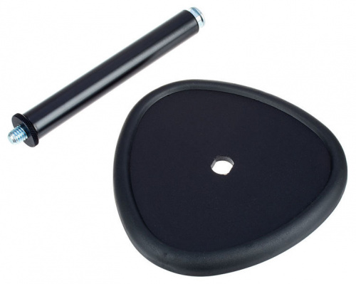 K&M 23230-300-55 настольный держатель микрофона на закруглённом тяжёлом основании, высота 15 см, разъём 3/8, сталь,чёрный фото 3