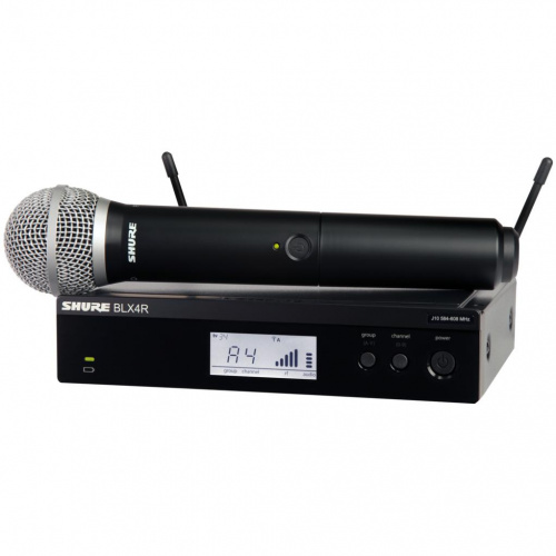 SHURE BLX24RE/PG58 M17 662-686 MHz радиосистема вокальная с ручным передатчиком PG58. Кронштейны для крепления в рэк в комплекте