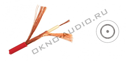Mogami 2964-02 инструментальный/COAX кабель 75 Om, 4,8 мм красный