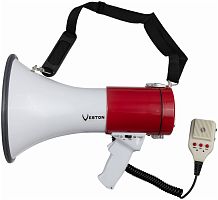 VESTON VMEG-25 REC Мегафон рупорный ручной, 25 Вт, до 600м, функция записи, 8x1.5V SIZE C