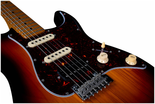 JET JS-400 SB электрогитара, Stratocaster, корпус липа, 22 лада, HSS, tremolo, цвет SB фото 3