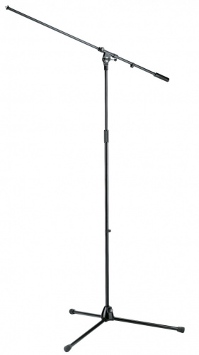 K&M 21021-300-55 микрофонная стойка-журавль типа overhead, выс. от 1,120 до 2,010 мм, дл. 1,065 мм, сталь, чёрная
