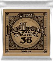 Ernie Ball 1836 струна одиночная для акустической гитары Серия Earthwood Калибр: 36 Сердцевина: