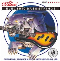 ALICE A606-L струны для 4х струны для бас гитары -гитары, сталь, оплетка никель, 40-95