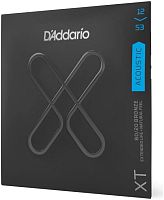 D'ADDARIO XTABR1253 SET ACOUS XT 80/20 LIGHT струны с покрытием XT для акустической гитары, 12-53