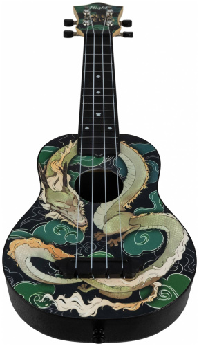 FLIGHT TUS-JADE DRAGON подписная укулеле Green Apelsin, серия Travel, сопрано, верхняя дека липа, фото 8