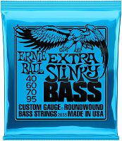 Ernie Ball 2835 струны для бас-гитары Nickel Wound Bass Extra Slinky (40-60-70-95)