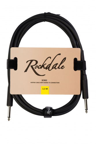 Rockdale IC002 Гитарный кабель с разъёмами TS моно для небалансных соединений, OFC, 64x0,12+20x0,12, длина 3,3 м