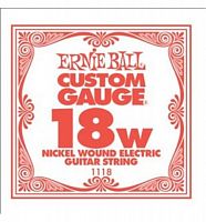 Ernie Ball 1118 струна для электро и акустических гитар. Сталь, калибр .018