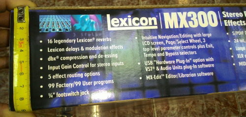 Lexicon MX300 стерео ревербератор/процессор эффектов. ЖК-дисплей, USB-подключение к DAW, возможность использования как аппаратный плагин. Входы/выходы фото 4