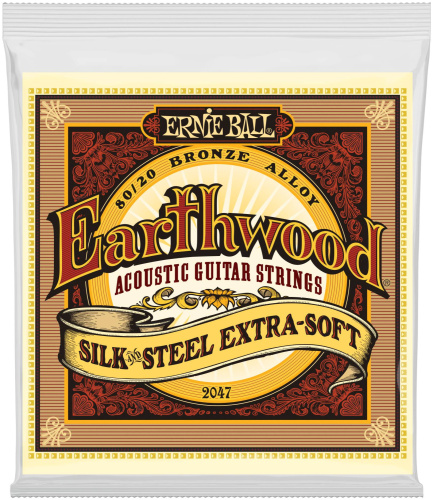 Ernie Ball 2047 струны для акуст.гитары Silk & Steel Extra Soft (10-14-20w-28-40-50)