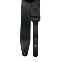 Fidel FL50003L Ремень гитарный кожаный, серия Leather, цвет черный матовый