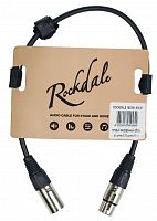 ROCKDALE MC001-30CM готовый микрофонный кабель, разъёмы XLR, длина 30 см