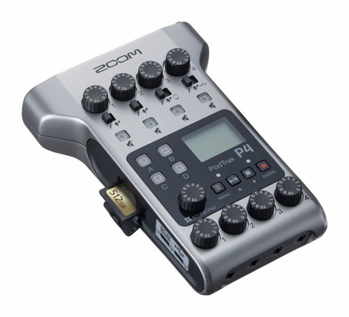 Zoom P4 аудиорекордер для подкастов 4 микрофонных входа 4 выхода для наушников фантомное питание, фото 6