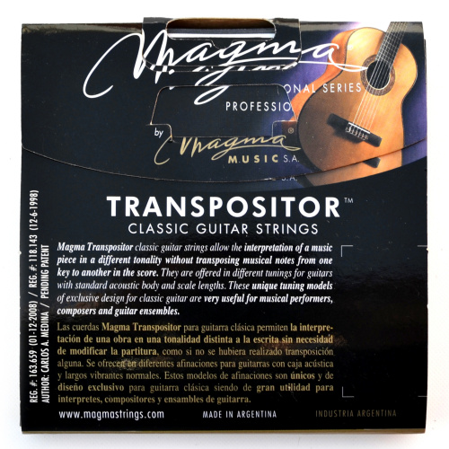 Magma Strings GCT-A Струны для классической гитары 1A 2B 3C 4G 5D 6A нестандартный строй, Серия: Transpositor, Обмотка: посеребрёная. фото 3