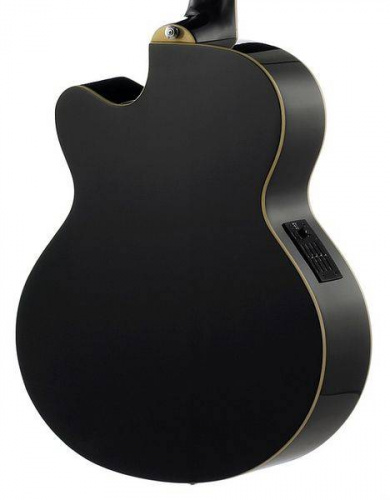 IBANEZ AEB8E BLACK электроакустическая бас-гитара, цвет черный, нижняя дека и обечайка махогани, верхняя дека ель, гриф махагони, накладка палисандр,  фото 7