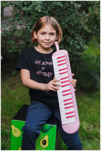 EASTTOP BM-37SL PINK мелодика духовая клавишная 37 клавиш, цвет розовый, мягкий чехол фото 8