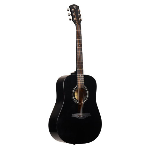 ROCKDALE Aurora D5 Gloss BK акустическая гитара дредноут, цвет черный, глянцевое покрытие фото 2