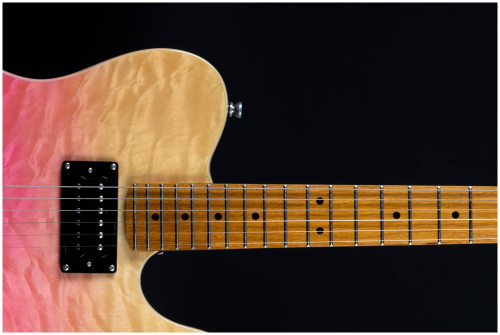 JET JT-450 QTPK электрогитара, Telecaster, корпус липа, топ тигровый клен, цвет PK фото 12