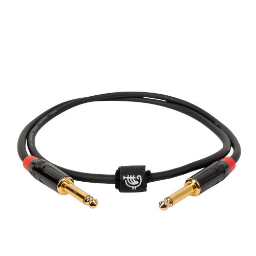 ROCKDALE IC070-1M инструментальный кабель, позолоченные металлические разъемы mono jack, цвет черный, 1 метр фото 4