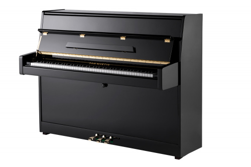 Sam Martin UP110B Пианино акустическое, 88 клавиш, высота 110мм, цвет черный, фурн. золото, банкетка фото 6