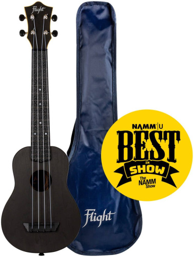 FLIGHT TUSL 35 BK укулеле Travel, LONG NECK, сопрано, черная, пластик