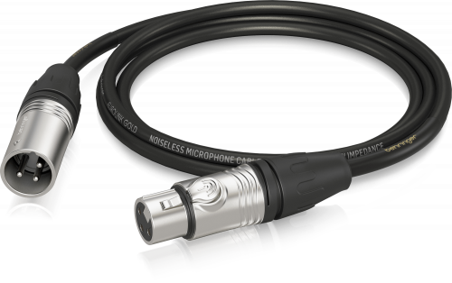 Behringer GMC-150 микрофонный кабель XLR female—XLR male, 1.5 м, 2 x 0.22 mm, диаметр 6 мм, черный фото 2