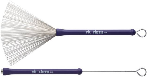 VIC FIRTH HB Heritage Brush металлические барабанные щётки, прорезинненая ручка, выдвижные, в выдвинутом состоянии ширина прутов 5.