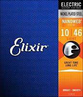 Elixir 12052 Струны для электрогитары, серия Nanoweb, сталь, 010-013-017-026w-036w-046w