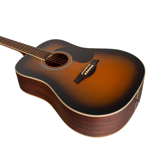 ROCKDALE Aurora D6 SB Satin акустическая гитара, дредноут, цвет санберст, сатиновое покрытие фото 3