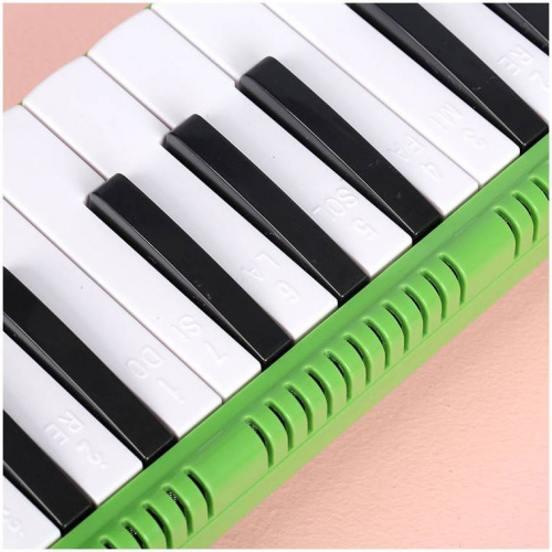 BEE BM-32K E мелодика духовая клавишная 32 клавиши, цвет зеленый, мягкий чехол фото 10