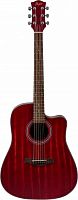 FLIGHT D-155C MAH RD акустическая гитара с вырезом, в.дека-махагони, корпус-махагони, цвет красный