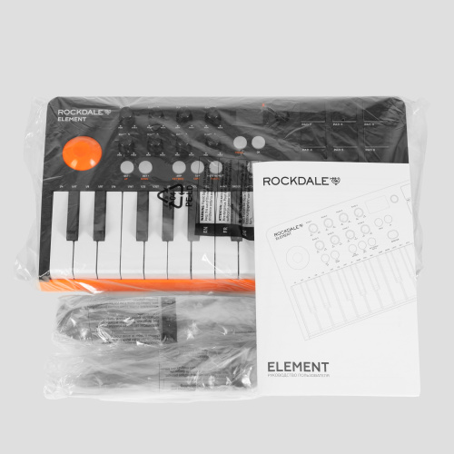 ROCKDALE Element Black, компактная миди-клавиатура, 25 клавиш, цвет черный фото 9
