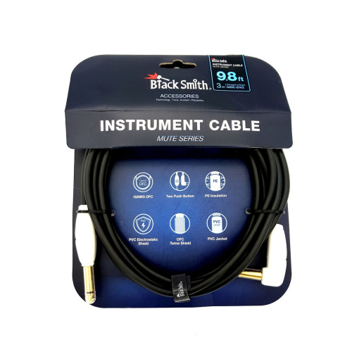 BlackSmith Instrument Cable Mute Series 9.8ft MSIC-STA3 инстр кабель, 3 м, прям Jack + угл Jack, mut