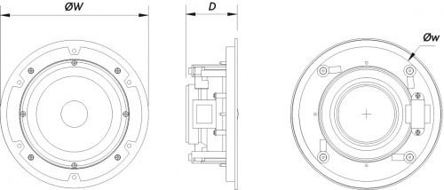 DAS AUDIO DECO-6-T Потолочная акустическая система с трансформатором, Мощность: 2,5-5-7,5 Вт (70В), фото 5