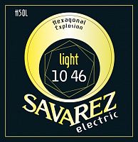 Savarez H50L Hexagonal Explosion Light, струны для электрогитары 10-46, никелевое покрытие