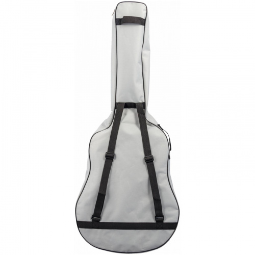 TERRIS TGB-A-01GRY чехол для акустической гитары, без утепления, 2 наплечных ремня, цвет серый фото 2