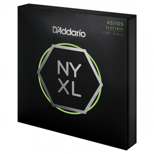 D'Addario NYXL45105 струны для бас-гитары,Long Scale, L Top/Med Bottom, 45-105 фото 3
